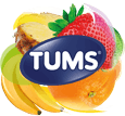 TUMS Assorted Tropical Fruit Logo TUMS Assorted Tropical Fruit Logo