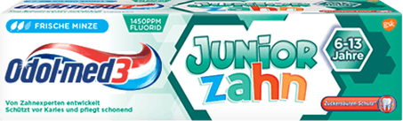 Odol-med3 Juniorzahn Zahnpasta. Odol-med3 Juniorzahn Zahnpasta.