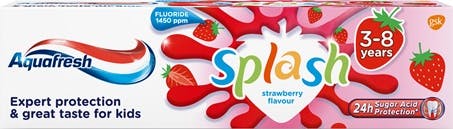 Aquafresh Splash toothpaste colorful packaging. Aquafresh Splash toothpaste colorful packaging.