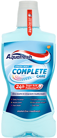 Aquafresh All In One Whitening toothpaste packaging with silver accents. Aquafresh All In One Whitening toothpaste packaging with silver accents.