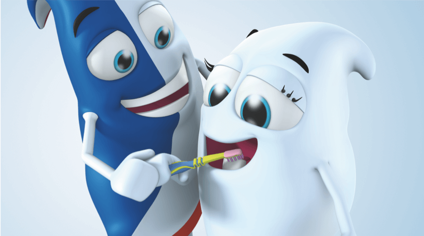 Billy brushing Milky's teeth. Billy brushing Milky's teeth.