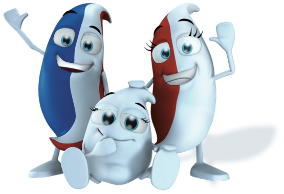 Billy, Lilly and Milky standing together. Billy, Lilly and Milky standing together.