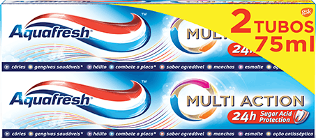 Aquafresh Senses Revitalising toothpaste blue and green packaging. Aquafresh Senses Revitalising toothpaste blue and green packaging.