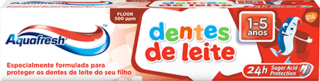 Aquafresh Little Teeth toothpaste red packaging with Billy. Aquafresh Little Teeth toothpaste red packaging with Billy.