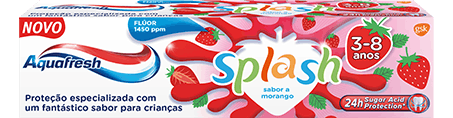 Aquafresh Splash toothpaste colorful packaging. Aquafresh Splash toothpaste colorful packaging.