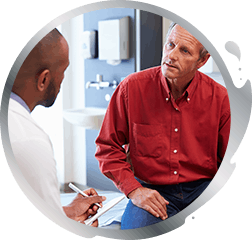 patient talking to doctor