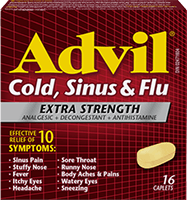 Advil Cold, Sinus Flu Extra Strength package design Advil Cold, Sinus Flu Extra Strength package design