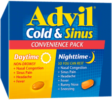 Advil Cold & Sinus Daytime / Nighttime package design Advil Cold & Sinus Daytime / Nighttime package design