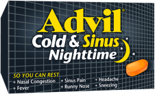 Advil Cold & Sinus Nighttime package design Advil Cold & Sinus Nighttime package design