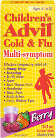 Children's Advil Cold & Flu Multi-symptom Suspension package design Children's Advil Cold & Flu Multi-symptom Suspension package design