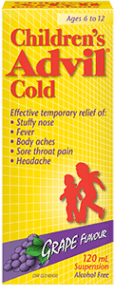 Children's Advil Cold Suspension package design Children's Advil Cold Suspension package design