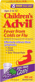 Children’s Advil Fever from Colds or Flu package design Children’s Advil Fever from Colds or Flu package design