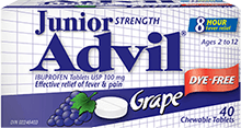 Junior Strength Advil package design Junior Strength Advil package design