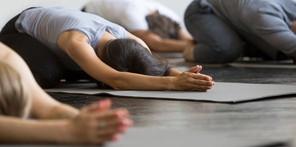 Group of people practicing yoga Group of people practicing yoga
