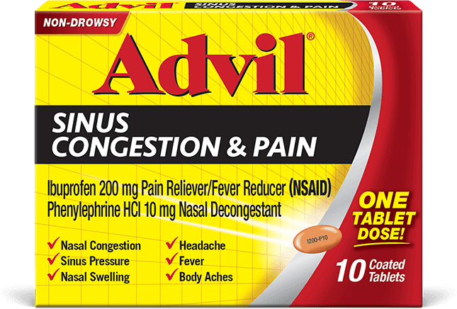 Advil Sinus Congestion & Pain | Advil Respiratory