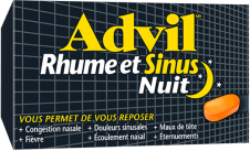 Advil Rhume et Sinus Nuit package design Advil Rhume et Sinus Nuit package design