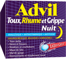Advil Toux, Rhume et Grippe Nuit package design Advil Toux, Rhume et Grippe Nuit package design