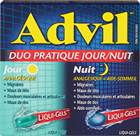 Advil Duo pratique Jour/Nuit package design Advil Duo pratique Jour/Nuit package design