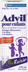 Suspension Advil pour enfants package design Suspension Advil pour enfants package design