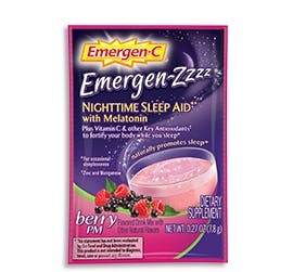 Packet of Emergen-Zzzz Nighttime Sleep Aid with Melatonin in Berry PM Packet of Emergen-Zzzz Nighttime Sleep Aid with Melatonin in Berry PM
