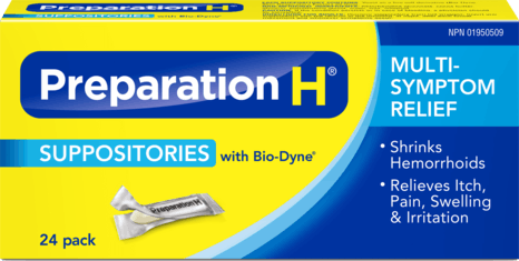 Preparation H Suppositories Packshot Preparation H Suppositories Packshot