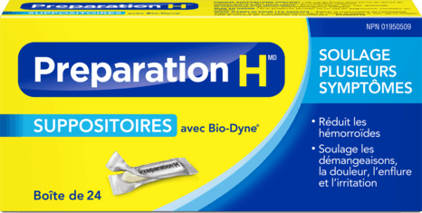 Suppositoires Préparation H Packshot Suppositoires Préparation H Packshot