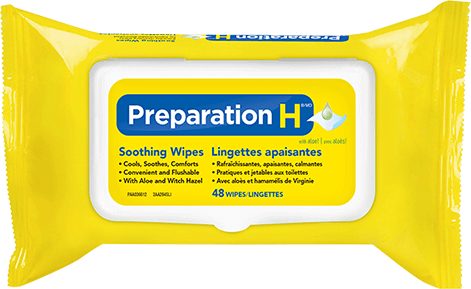 Lingettes apaisantes Préparation H packshot Lingettes apaisantes Préparation H packshot