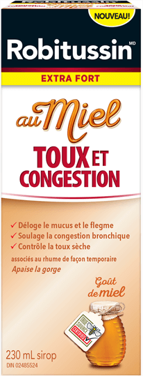 NOUVEAU Robitussin au miel Toux et congestion Extra fort NOUVEAU Robitussin au miel Toux et congestion Extra fort