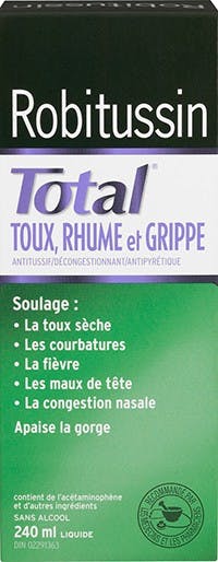 Robitussin Total Toux, Rhume et Grippe Robitussin Total Toux, Rhume et Grippe