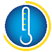 An icon of a thermometer An icon of a thermometer