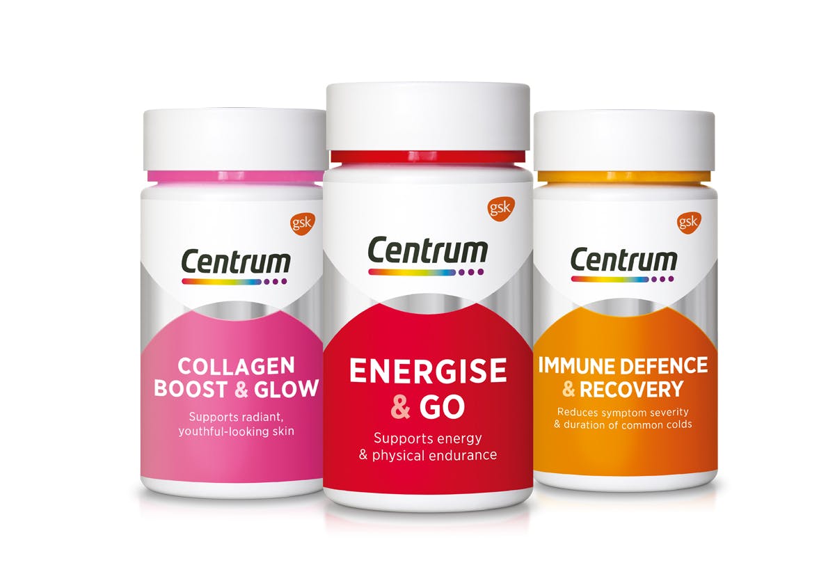 Centrum Range 50s Energise Collagen Immune