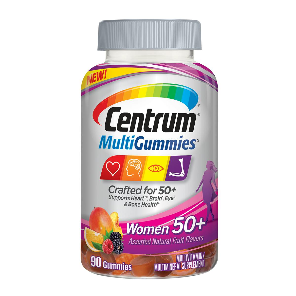 Bottle of Centrum MultiGummies Women 50plus