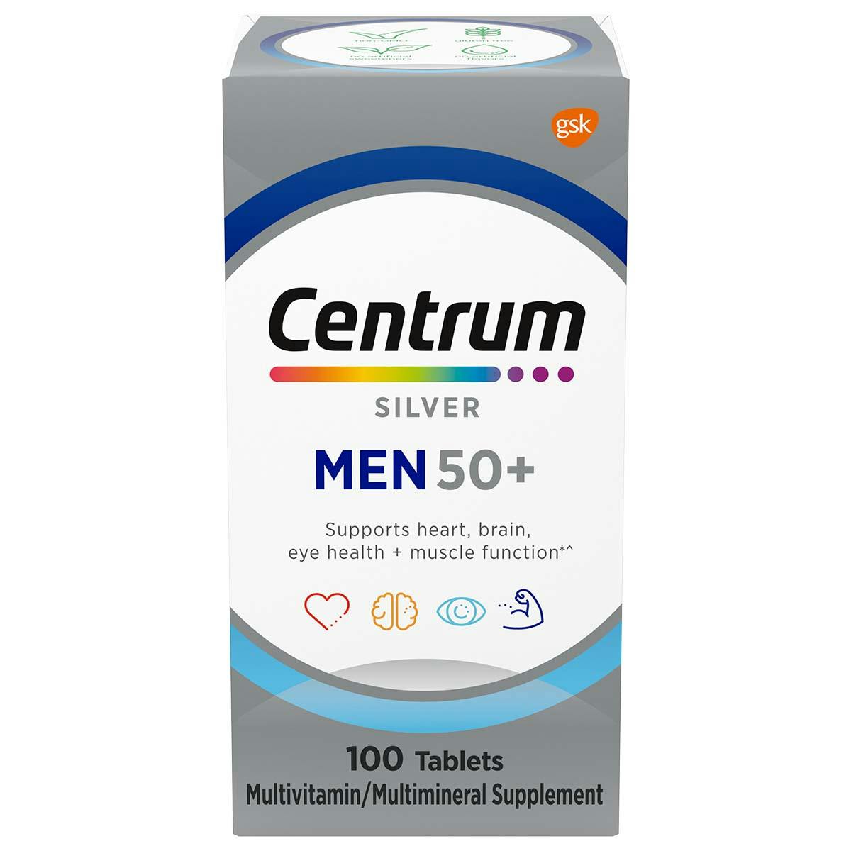 Box of centrum silver men multivitamins