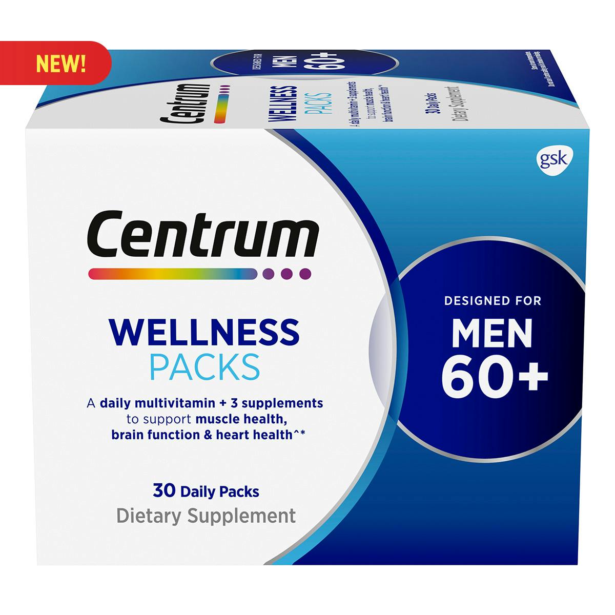 Centrum Daily Vitamin Packs Men 60+