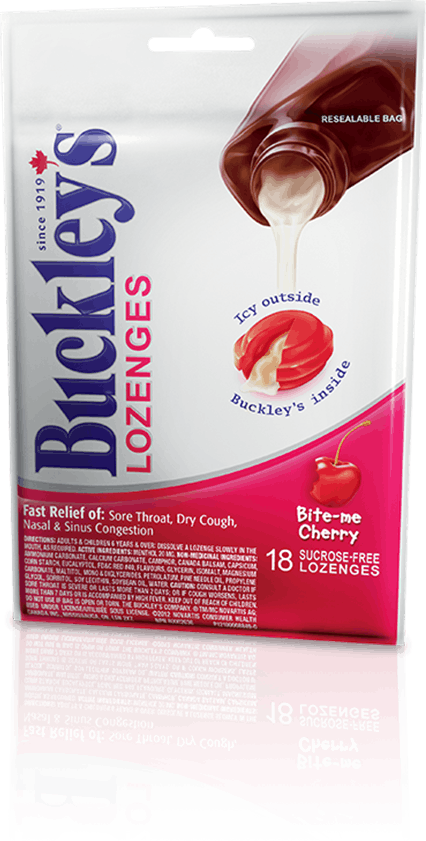 Bag of Buckley's Lozenges Bite-me Cherry Bag of Buckley's Lozenges Bite-me Cherry