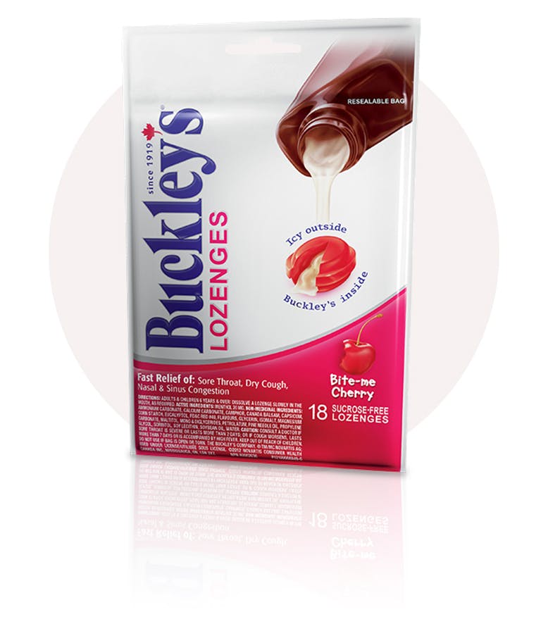 Bag of Buckley's Lozenges Bite-me Cherry Bag of Buckley's Lozenges Bite-me Cherry
