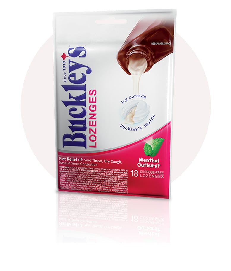Emballage de pastilles Buckley Menthol Choc Emballage de pastilles Buckley Menthol Choc