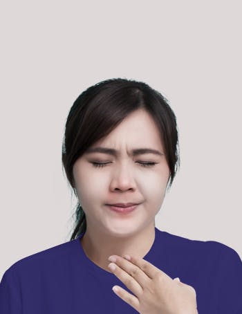 Sore Throat Pain | Woman holding her sore throat Sore Throat Pain | Woman holding her sore throat