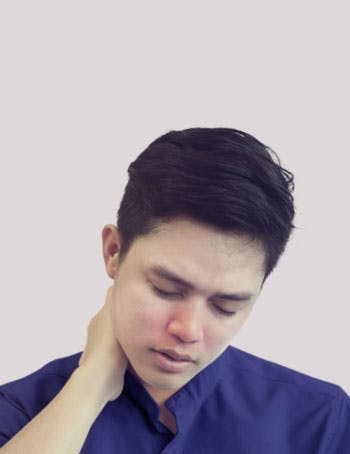 Body Aches & Pains | Man holding his sore neck Body Aches & Pains | Man holding his sore neck
