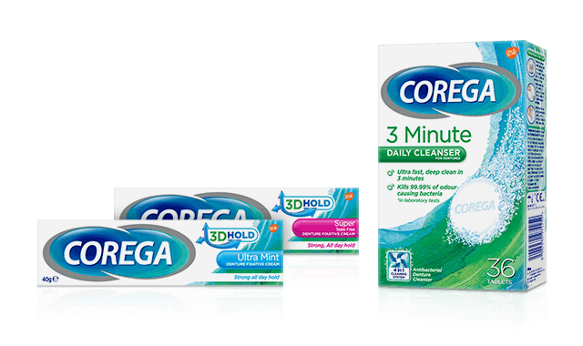 corega 3 minute anti bacterial denture