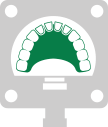 dentures in a flask icon