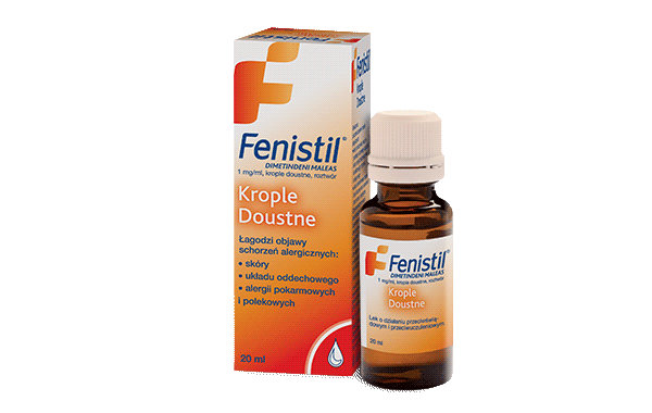 Fenistil krople - opakowanie i butelka Fenistil krople - opakowanie i butelka