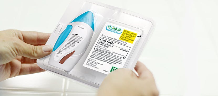 flonase sensimist allergy relief nasal spray packaging and drug facts