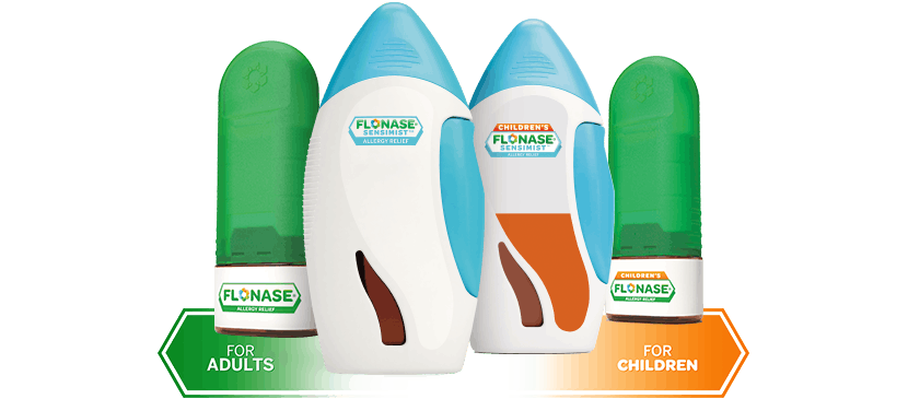 flonase allergy relief and flonase sensimist allergy relief product images