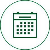 Calendar of spring pollen count icon