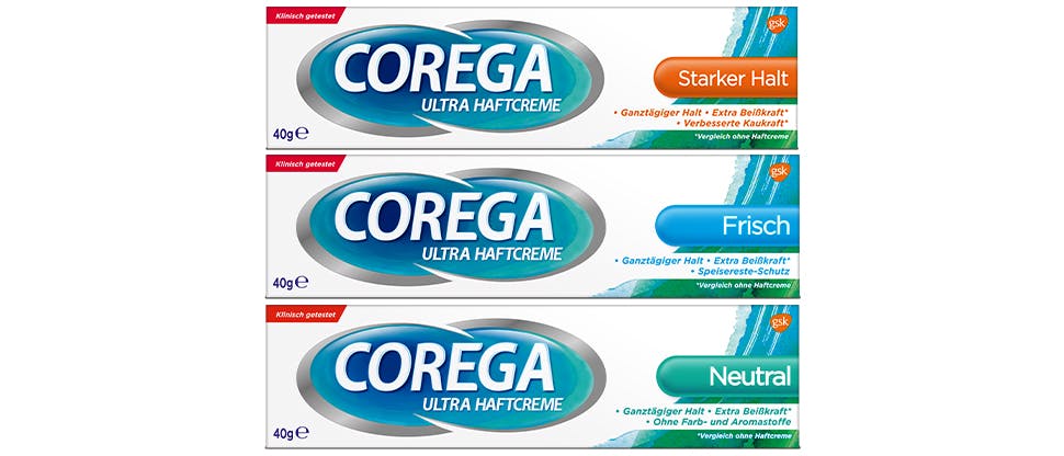Corega Ultra Haftcremes