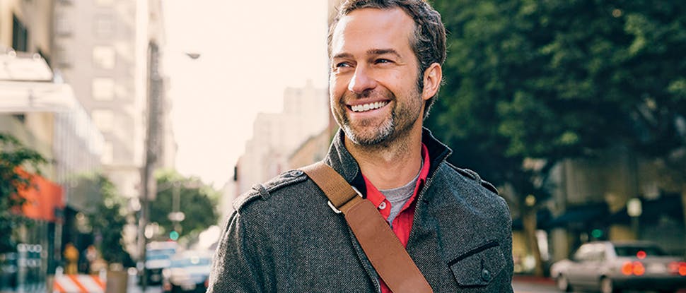 Man Street Smiling