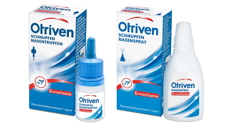 Otriven gegen Schnupfen 0,1% Nasentropfen Packshot