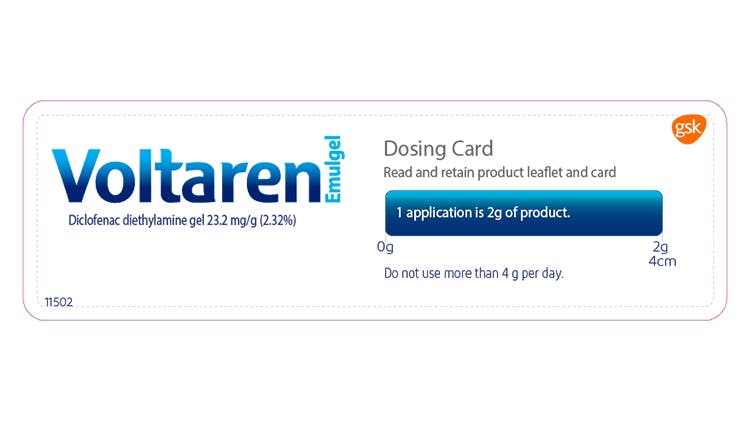 Printable Voltaren Gel Dosing Card Actual Size