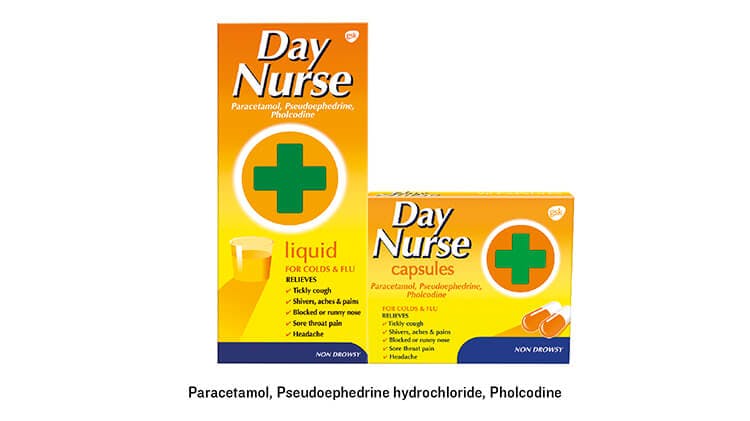 Day Nurse capsules + liquid pack-shot